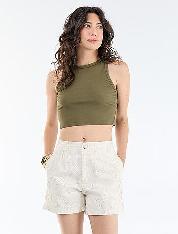 Short taille standard avec broderies