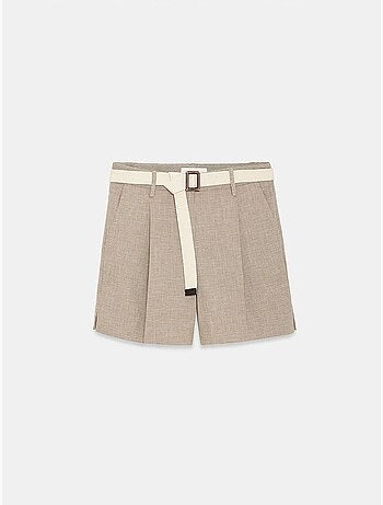 Short tailleur à taille haute et ceinture dilvin