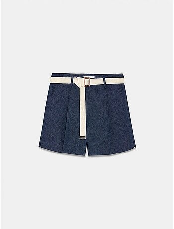 Short tailleur à taille haute et ceinture dilvin