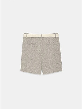 Short tailleur à taille haute et ceinture dilvin