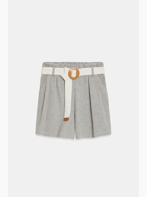 Short tailleur à taille haute et jambe large dilvin - Kiabi