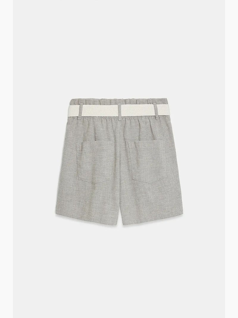 Short tailleur à taille haute et jambe large dilvin Gris clair - Kiabi