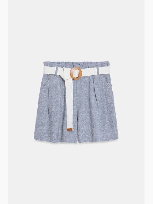 Short tailleur à taille haute et jambe large dilvin - Kiabi