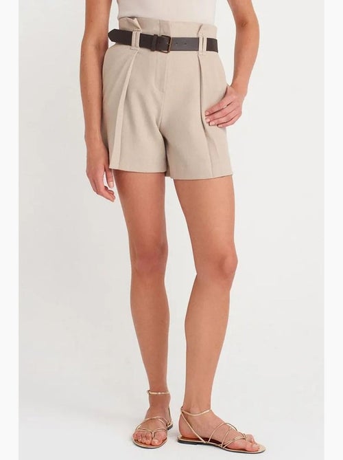 Short tailleur en crêpe avec ceinture dilvin - Kiabi Short tailleur en crêpe avec ceinture dilvin - Kiabi