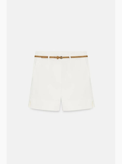 Short tailleur en popeline à taille haute et ceinture dilvin - Kiabi Short tailleur en popeline à taille haute et ceinture dilvin - Kiabi