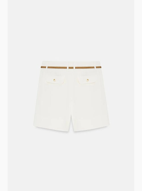Short tailleur en popeline à taille haute et ceinture dilvin - Kiabi Short tailleur en popeline à taille haute et ceinture dilvin - Kiabi