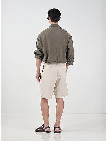 Short tailleur giesto à jambes larges et taille haute en tencel