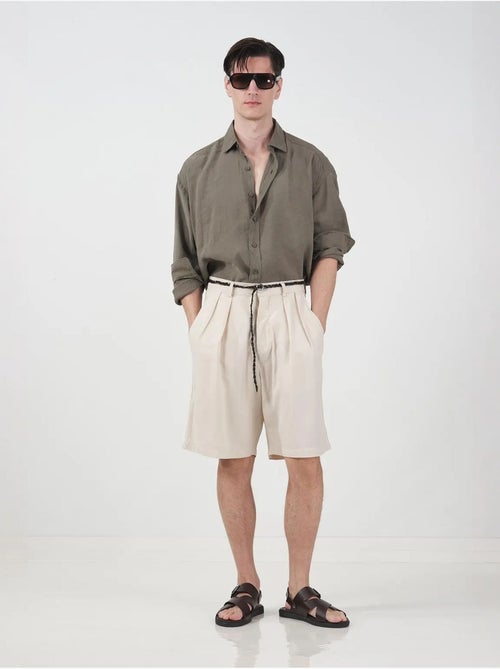 Short tailleur giesto à jambes larges et taille haute en tencel - Kiabi Short tailleur giesto à jambes larges et taille haute en tencel - Kiabi