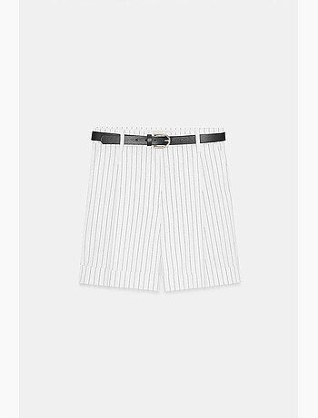 Short tailleur rayé en crêpe, taille haute dilvin