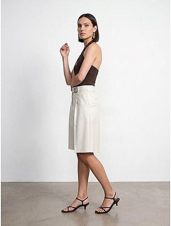 Short tailleur taille haute à jambe large dilvin