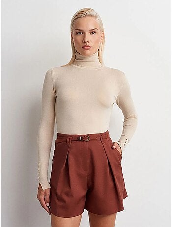 Short tailleur taille haute avec ceinture dilvin