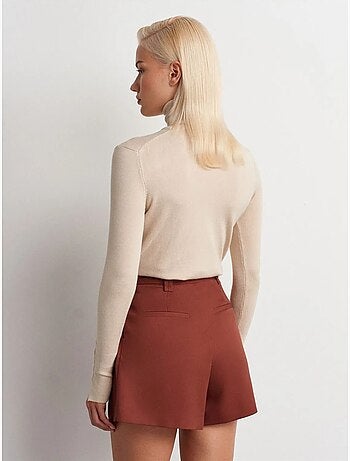 Short tailleur taille haute avec ceinture dilvin