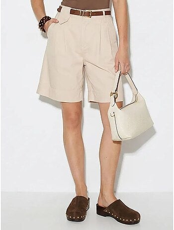 Short tailleur taille haute avec ceinture lucci