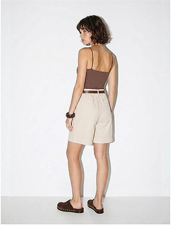 Short tailleur taille haute avec ceinture lucci