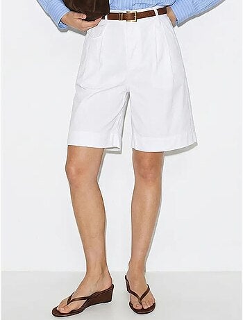 Short tailleur taille haute avec ceinture lucci
