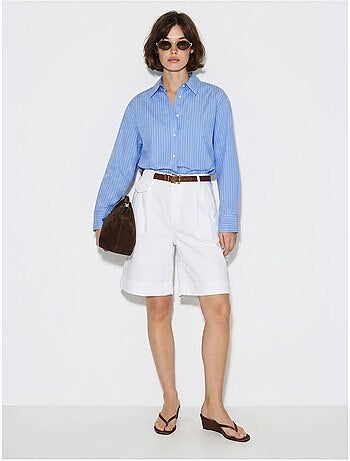 Short tailleur taille haute avec ceinture lucci