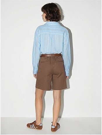 Short tailleur taille haute avec ceinture lucci