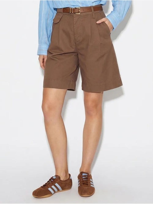 Short tailleur taille haute avec ceinture lucci - Kiabi