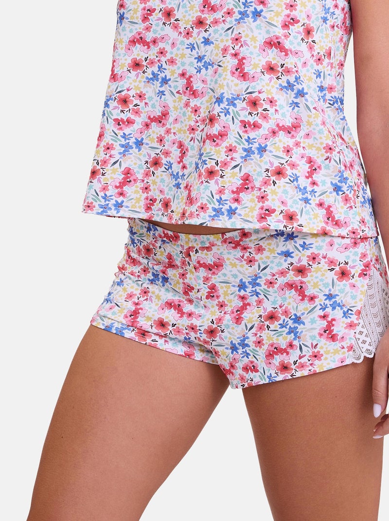 Short Talentueuse Billet Doux Blanc Rose Bleu - Kiabi
