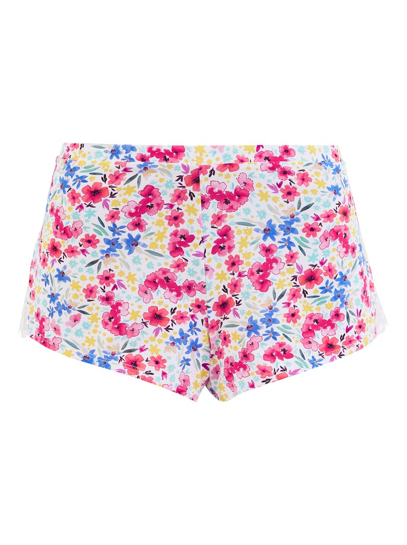 Short Talentueuse Billet Doux Blanc Rose Bleu - Kiabi