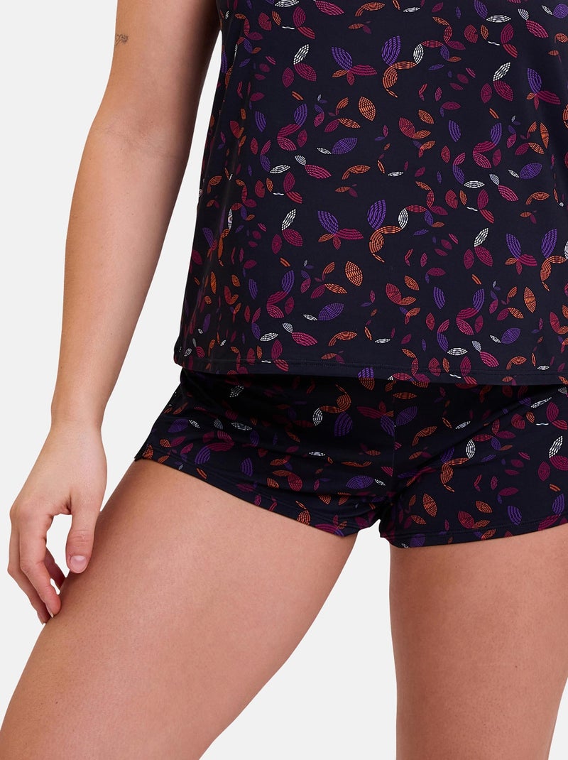 Short Talentueuse Billet Doux Noir Orange Bleu - Kiabi