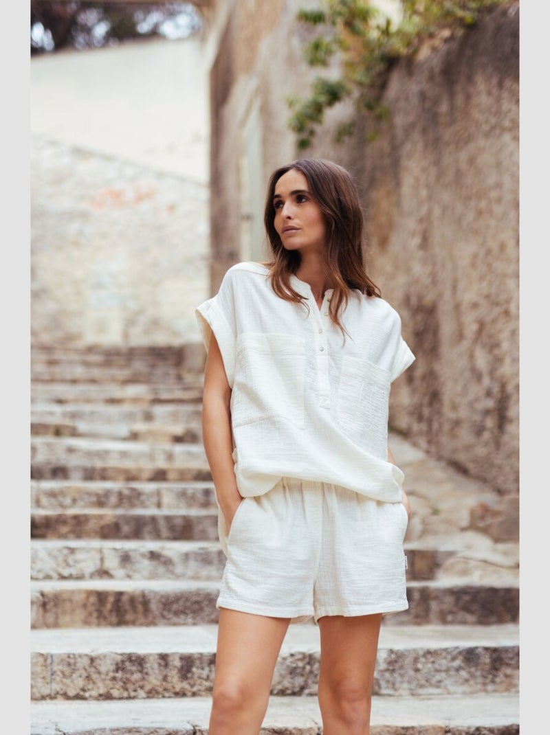 Short TARA 'Le Temps Des Cerises' Blanc - Kiabi
