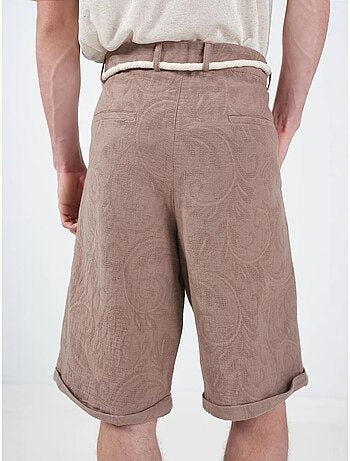 Short texturé taille mi-haute jambes larges giesto
