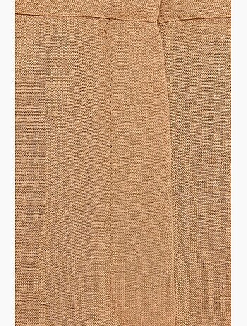Short tissé plissé taille haute hiccup