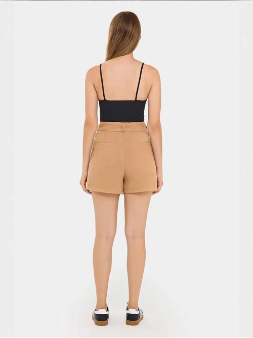 Short tissé plissé taille haute - Kiabi Short tissé plissé taille haute - Kiabi
