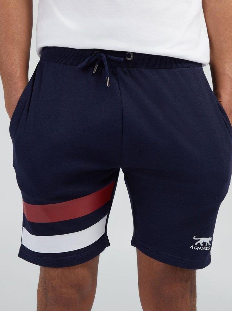 SHORT TRICOLORE Airness Bleu marine - Kiabi