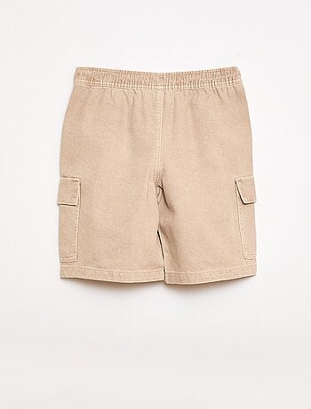 Short uni à cordon en coton
