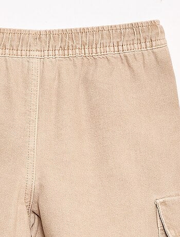 Short uni à cordon en coton