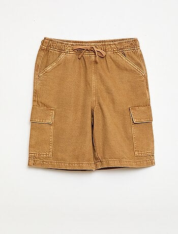 Short uni à cordon en coton