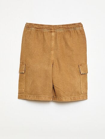 Short uni à cordon en coton