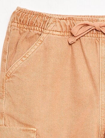Short uni à cordon en coton
