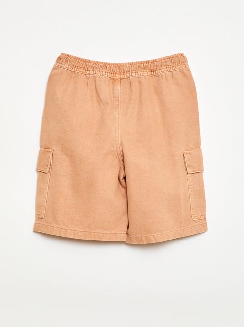 Short uni à cordon en coton - Kiabi