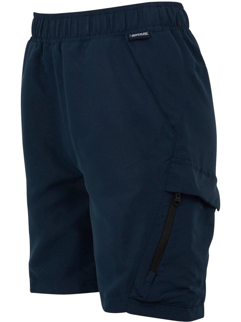 Short uni à taille élastiquée sorcer - regatta Bleu marine - Kiabi