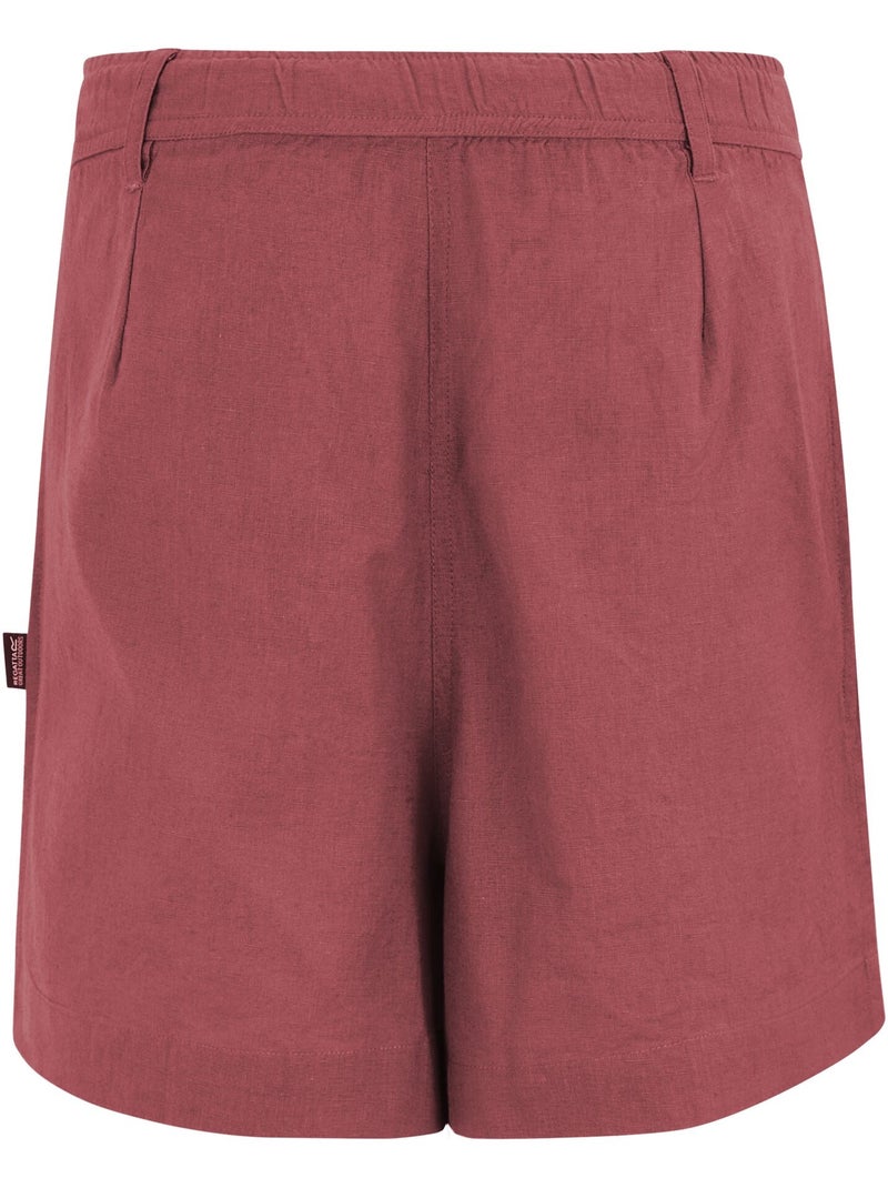 Short uni à taille semi-élastiquée sabelle - regatta Vieux rose - Kiabi