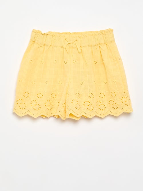 Short uni avec broderies anglaises - Kiabi Short uni avec broderies anglaises - Kiabi