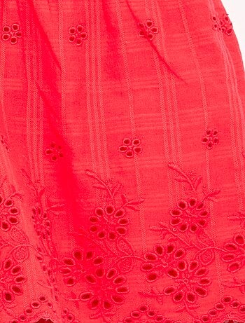 Short uni avec broderies anglaises