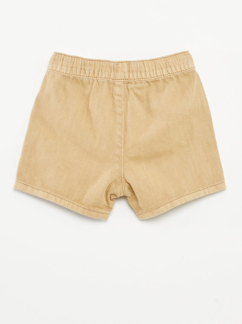 Short uni avec cordons de serrage BEIGE - Kiabi