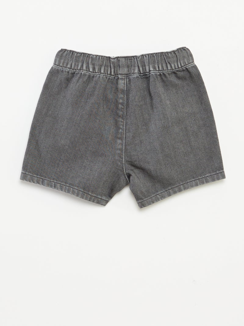 Short uni avec cordons de serrage Gris - Kiabi