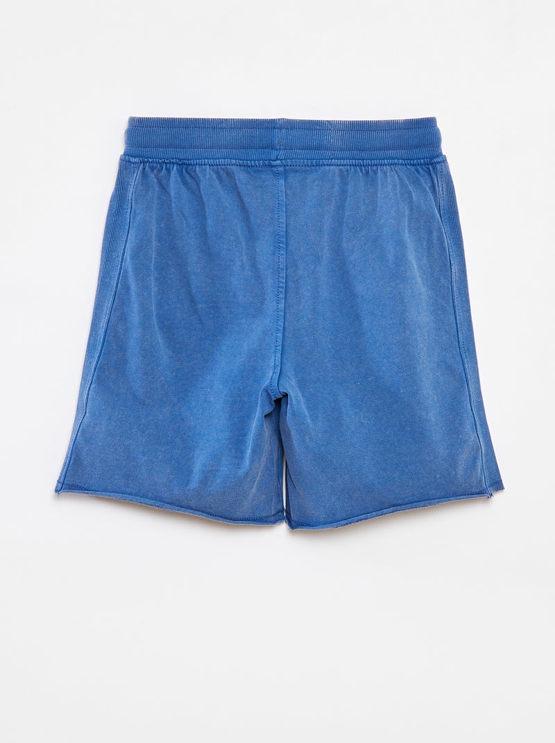 Short uni avec effet délavé Bleu - Kiabi