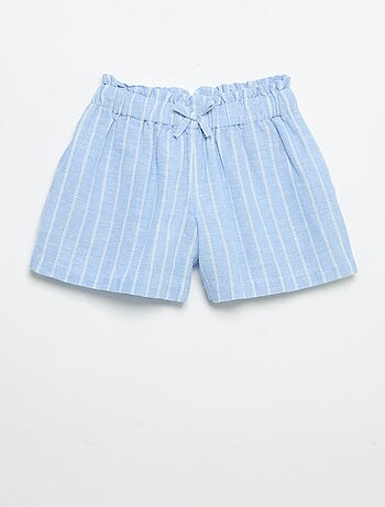 Short uni avec nœud fantaisie