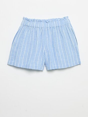 Short uni avec nœud fantaisie