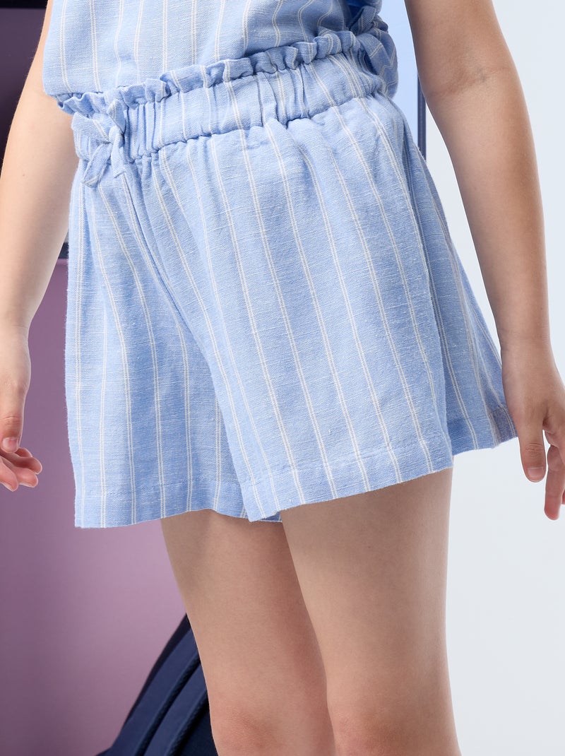 Short uni avec nœud fantaisie Bleu - Kiabi