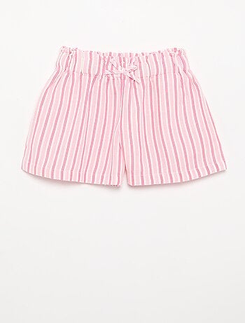 Short uni avec nœud fantaisie