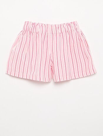 Short uni avec nœud fantaisie