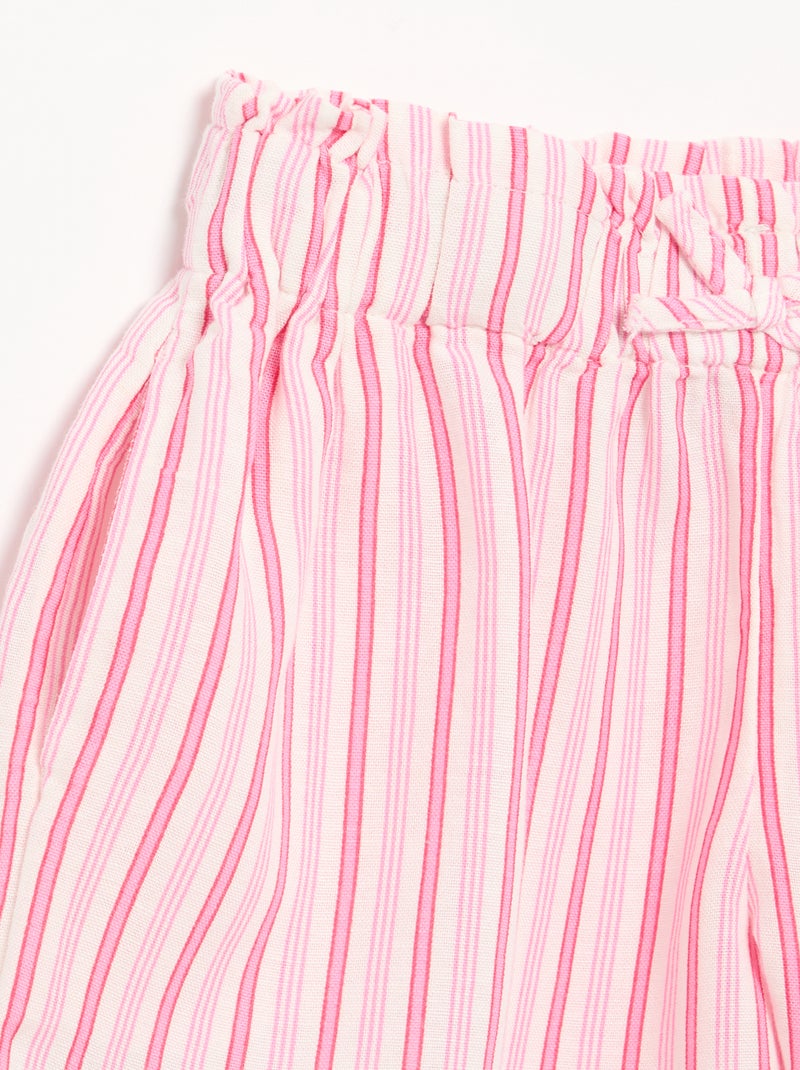 Short uni avec nœud fantaisie Rose - Kiabi