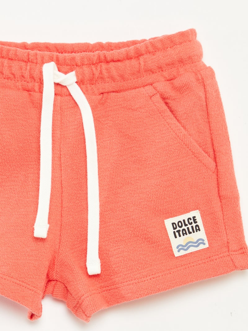 Short uni avec poches ORANGE - Kiabi